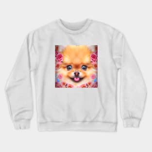 Cute Pomeranian Puppy Crewneck Sweatshirt